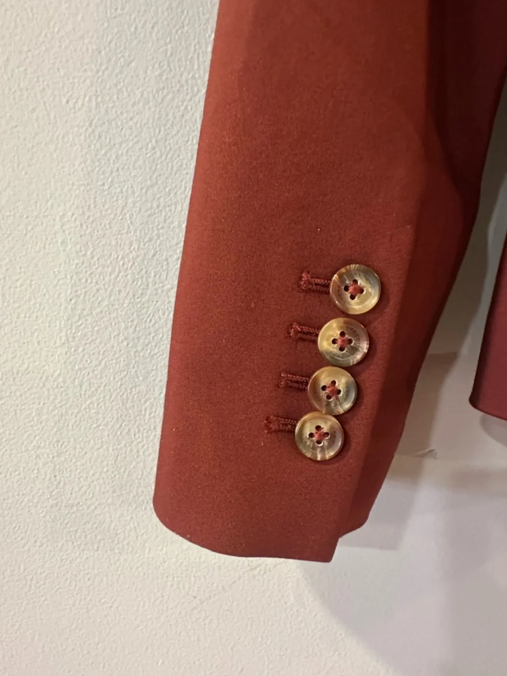 Express Single-Button Maroon/Rust Blazer - Picture 4 of 4